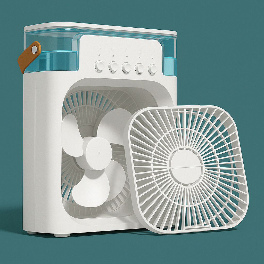 Mini Ventilateur 3-en-1 : Brume, Air Frais et Humidité