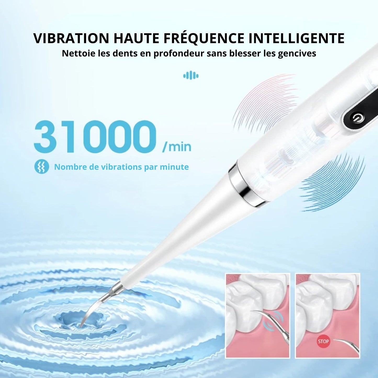 Nettoyeur de Dents Intelligent à Ultrasons